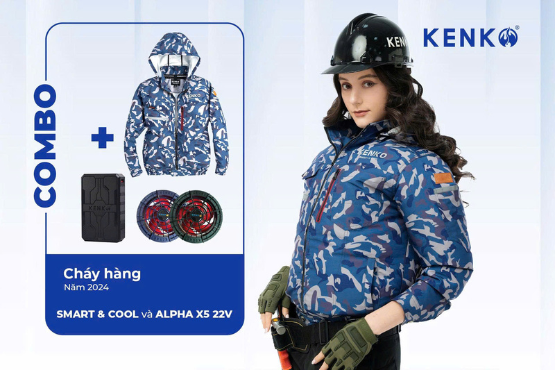 Combo cháy hàng năm 2024: Áo Smart & Cool + pin quạt Alpha X5 22v