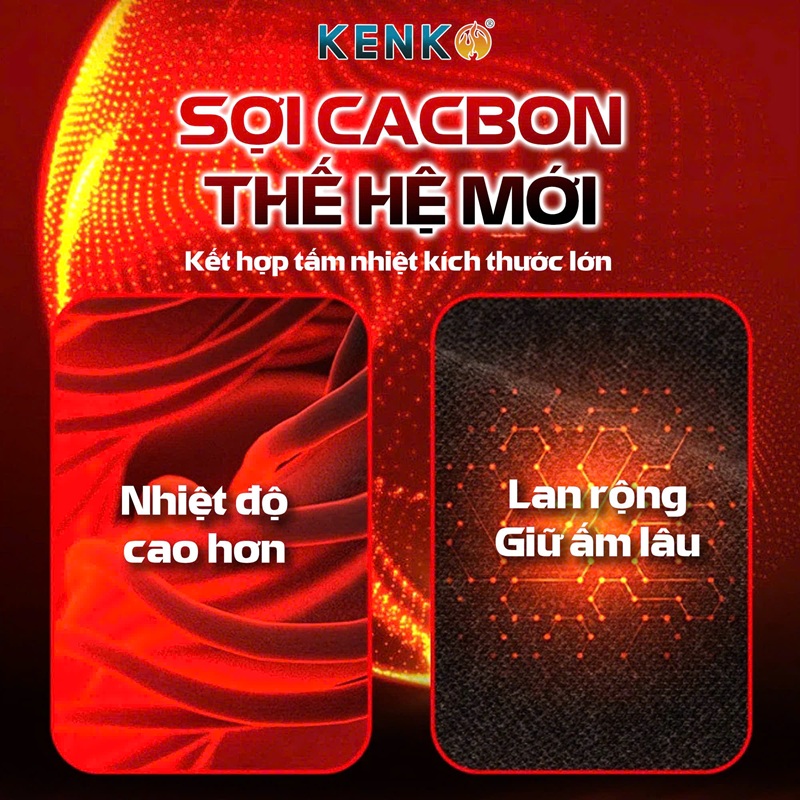 Áo sưởi KENKO sử dụng sợi cacbon thế hệ mới