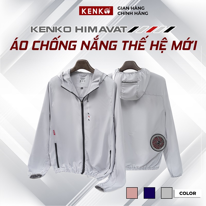 Áo điều hoà chống nắng KENKO Himavat thiết kế thời trang chống nước thoáng khí màu ghi