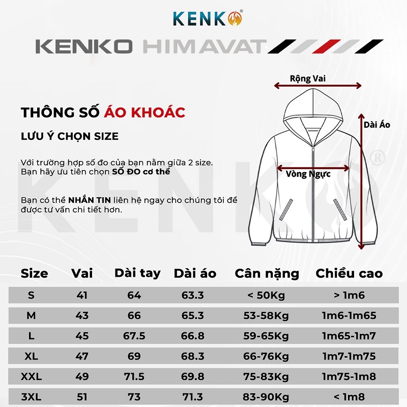 Áo điều hoà chống nắng KENKO Himavat thiết kế thời trang chống nước thoáng khí màu Hồng đỗ