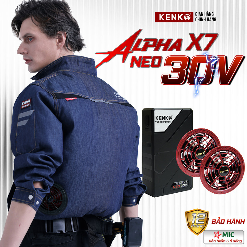 Áo điều hoà KENKO dài tay vải jean sáng chống cháy nhẹ-SM26
