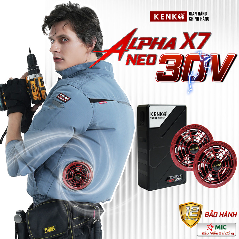 Áo điều hoà KENKO dài tay vải taslan màu xanh lam trượt nước-SM26