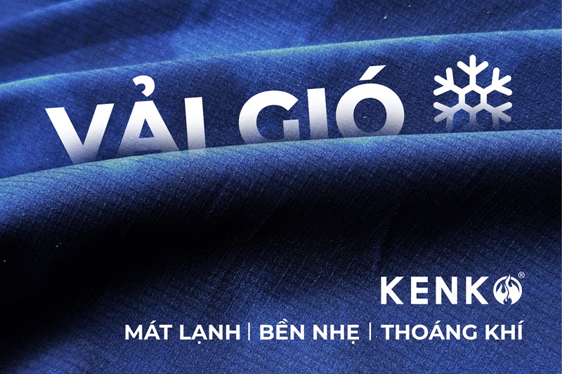 Áo điều hoà KENKO ASAWIND kiểu dáng cộc tay xanh than