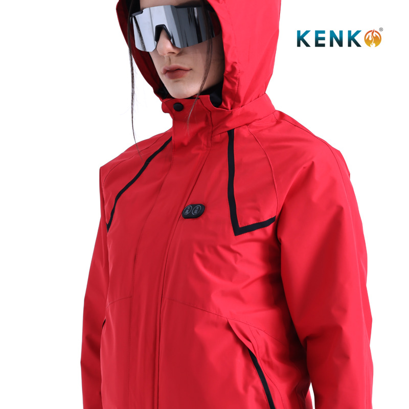 Áo gió sưởi ấm chạy pin KENKO Ultrawarm công nghệ nhiệt tối ưu - Màu đỏ