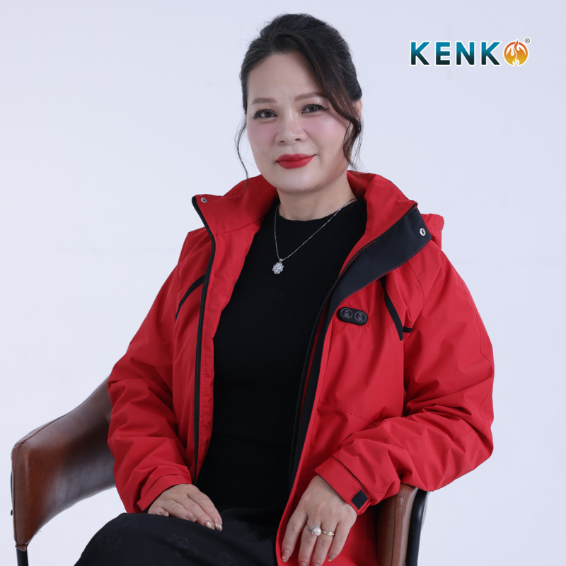 Áo gió sưởi ấm chạy pin KENKO Ultrawarm công nghệ nhiệt tối ưu - Màu đỏ