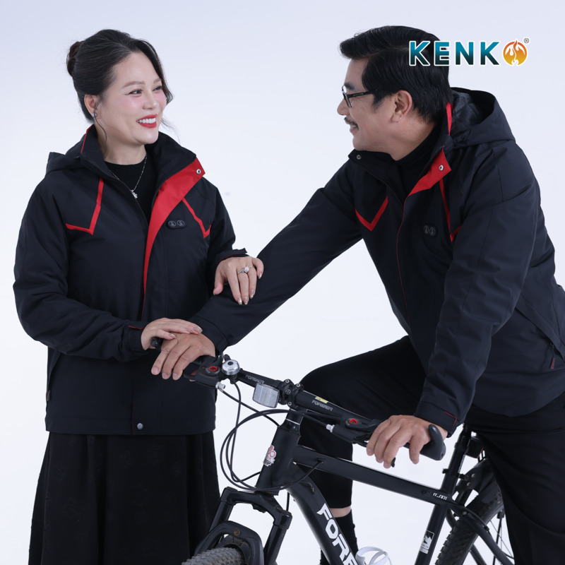 Áo gió sưởi ấm chạy pin KENKO Ultrawarm công nghệ nhiệt tối ưu - Màu đen