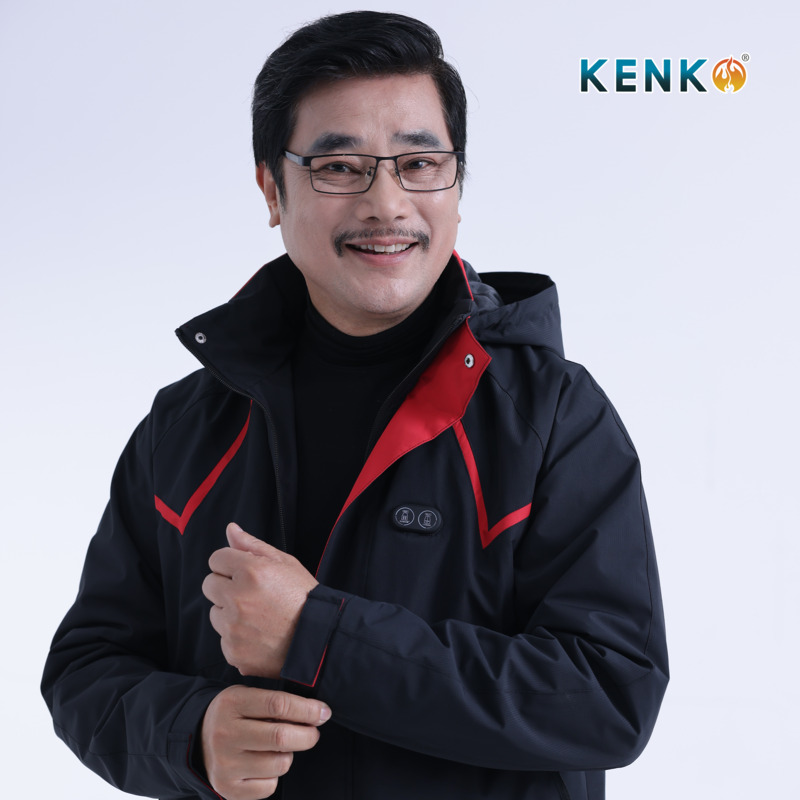 Áo gió sưởi ấm chạy pin KENKO Ultrawarm công nghệ nhiệt tối ưu - Màu đen