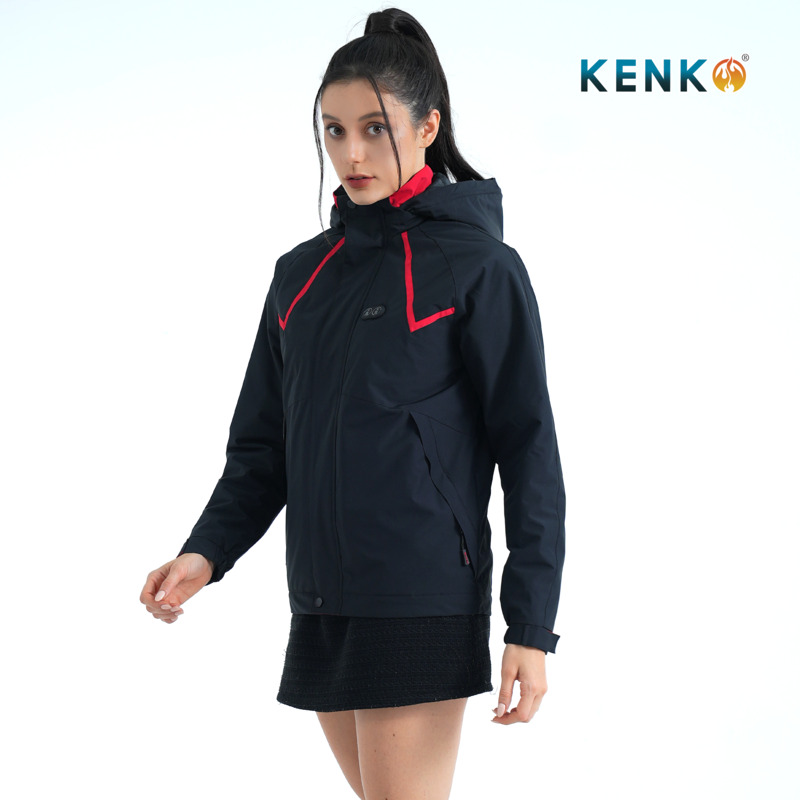 Áo gió sưởi ấm chạy pin KENKO Ultrawarm công nghệ nhiệt tối ưu - Màu đen