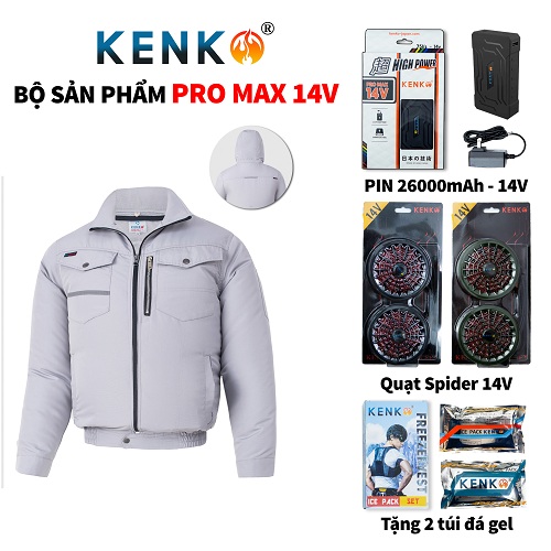 Bộ áo điều hòa KENKO PROMAX 14 mới nhất 2023 màu xám ghi