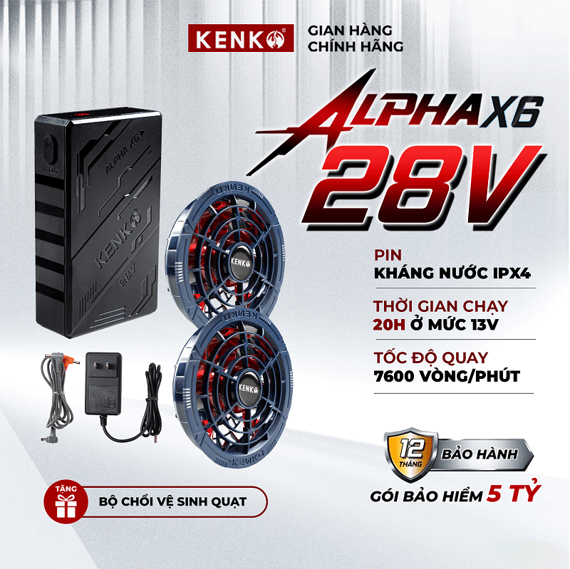 Áo điều hoà Kenko THIẾT KẾ QUẠT LƯNG CAO mới nhất 2025