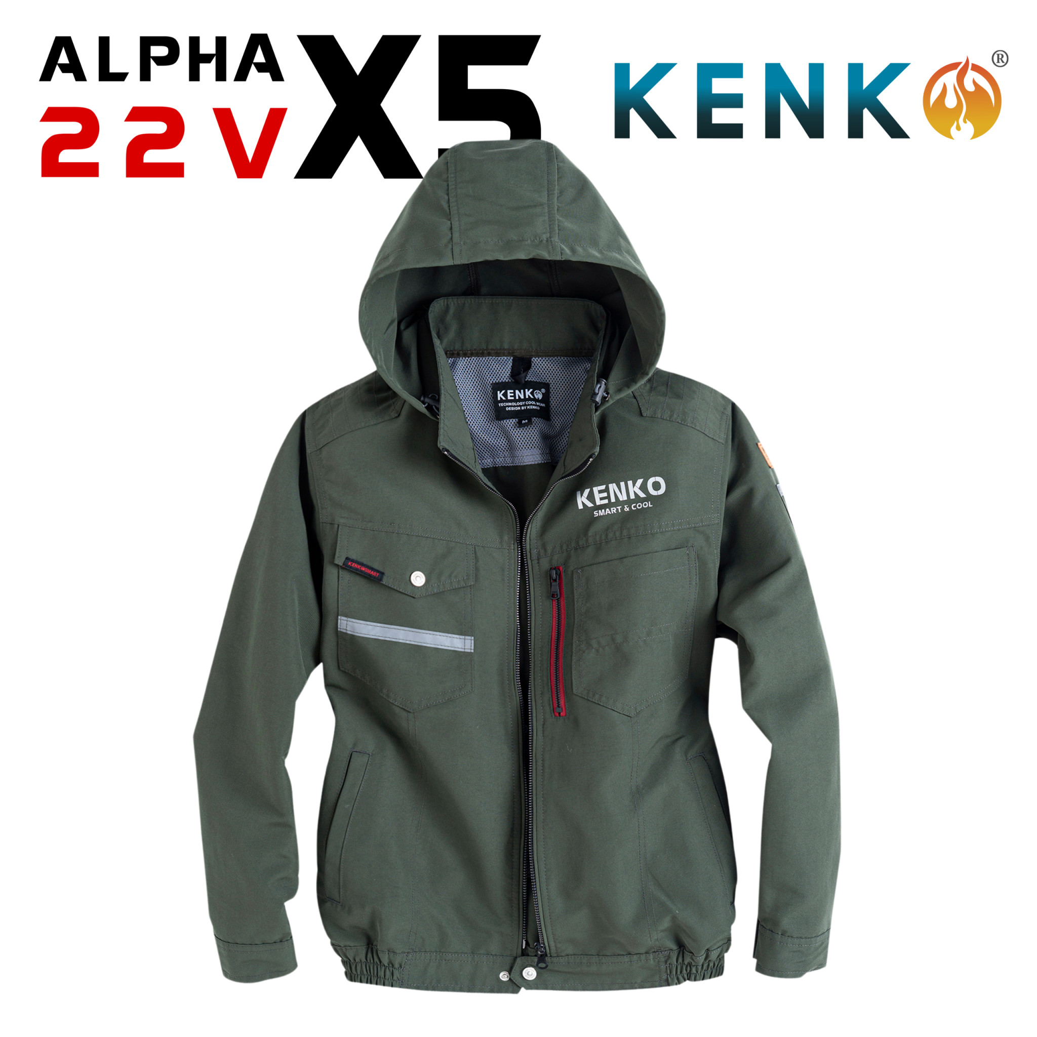 Áo điều hòa Kenko ALPHA X5 PRO 22V xanh rêu SM24
