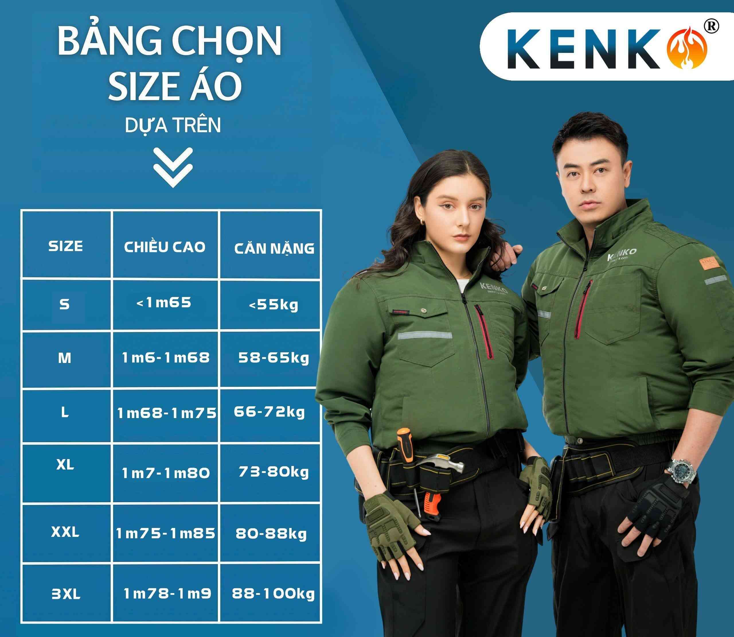 Áo điều hoà KENKO dài tay chất liệu vải taslan màu xanh than trượt nước-SM24