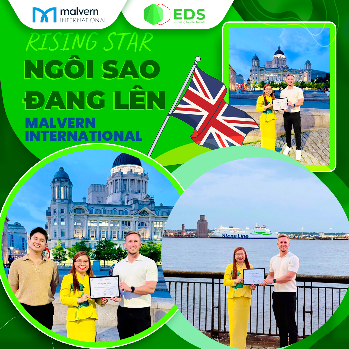 🌟🌟🌟 EDS NHẬN GIẢI THƯỞNG RISING STAR TỪ TẬP ĐOÀN GIÁO DỤC MALVERN INTERNATIONAL 🌟🌟🌟