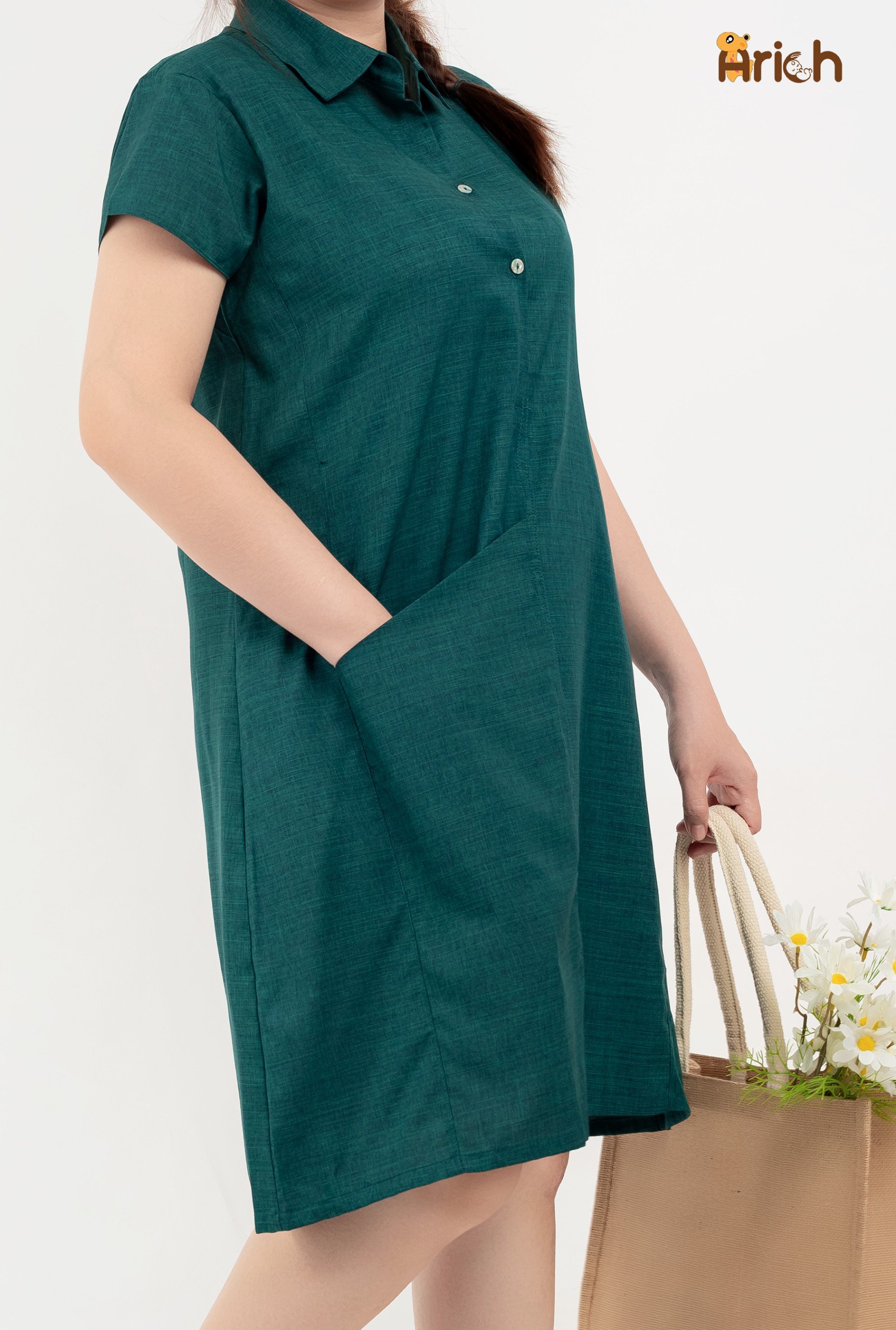Đầm Linen sọc dáng dài maxi cao cấp - LiLi - Thời trang Linen