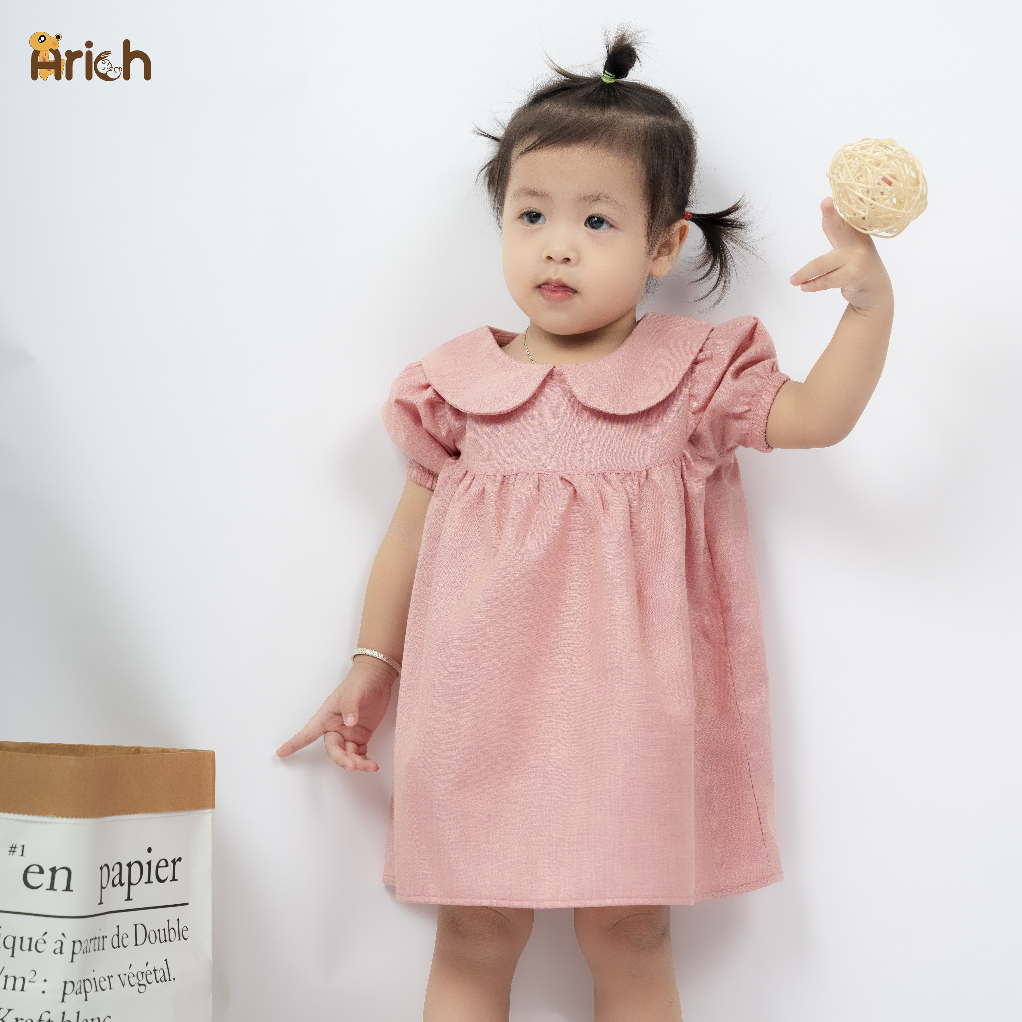 Váy đầm Vải Thô cho bé gái 1 tuổi đến 7 tuổi Váy mùa hè bé gái - FAW21-D02  D&H KIDS - Thời Trang Trẻ Em