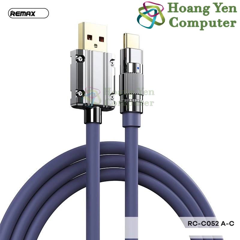RC-C052] Cáp Sạc Nhanh TYPE C Remax RC-C052 66W cho ANDROID Dài 1.2M (Có  Led ) - MÀU SẮC NGẪU NHIÊN - hoangyencomputer | Hoàng Yến Computer
