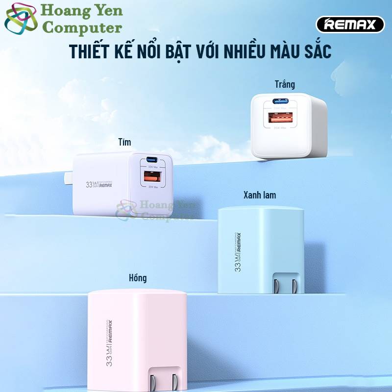 Cốc Sạc Nhanh Remax RP-U25 - Sạc Nhanh QC3.0 18W, PD33W - Chính Hãng BH 12 Tháng - Hoàng Yến Computer