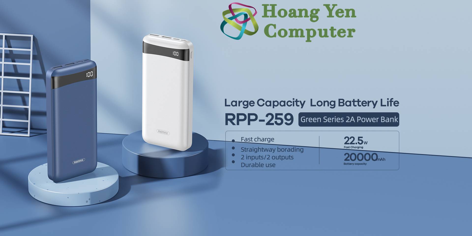 Sạc Dự Phòng Remax RPP-259 20000mAh (Lõi Polymer, 2 Cổng Sạc Vào, 2 ...