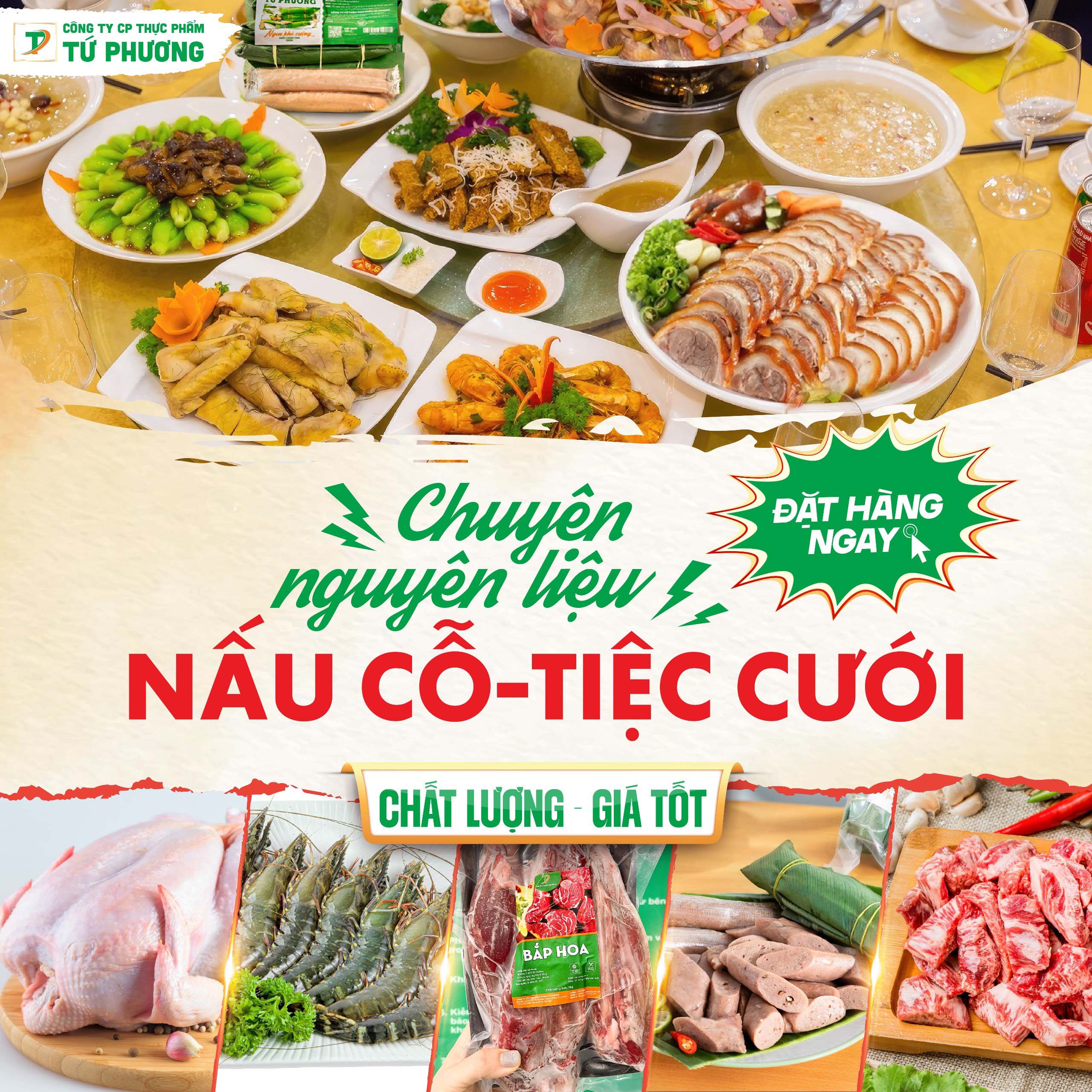 CHUYÊN CUNG CẤP NGUYÊN LIỆU CHO NẤU CỖ, TIỆC CƯỚI TẠI NGHỆ AN