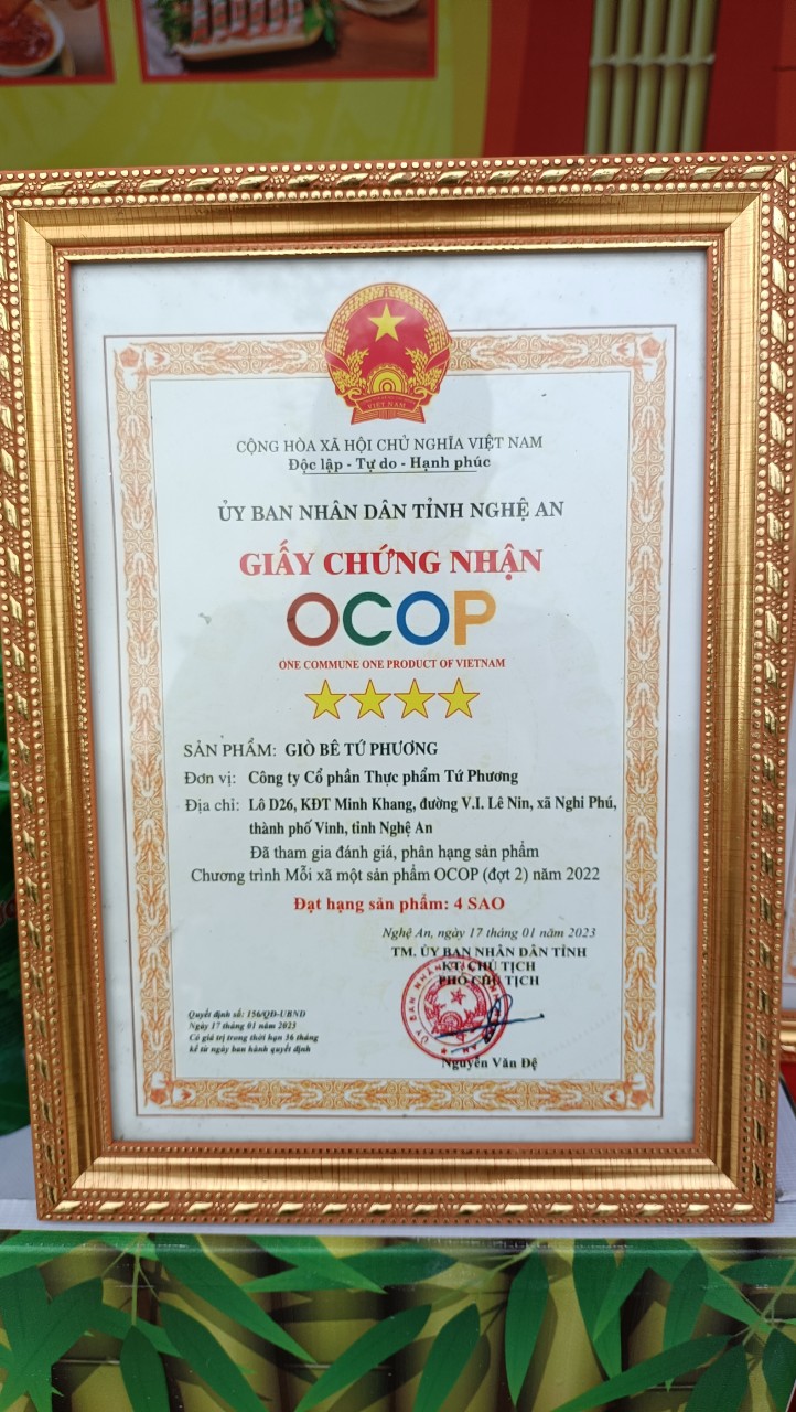giò bê nghệ an đạt ocop 4 sao