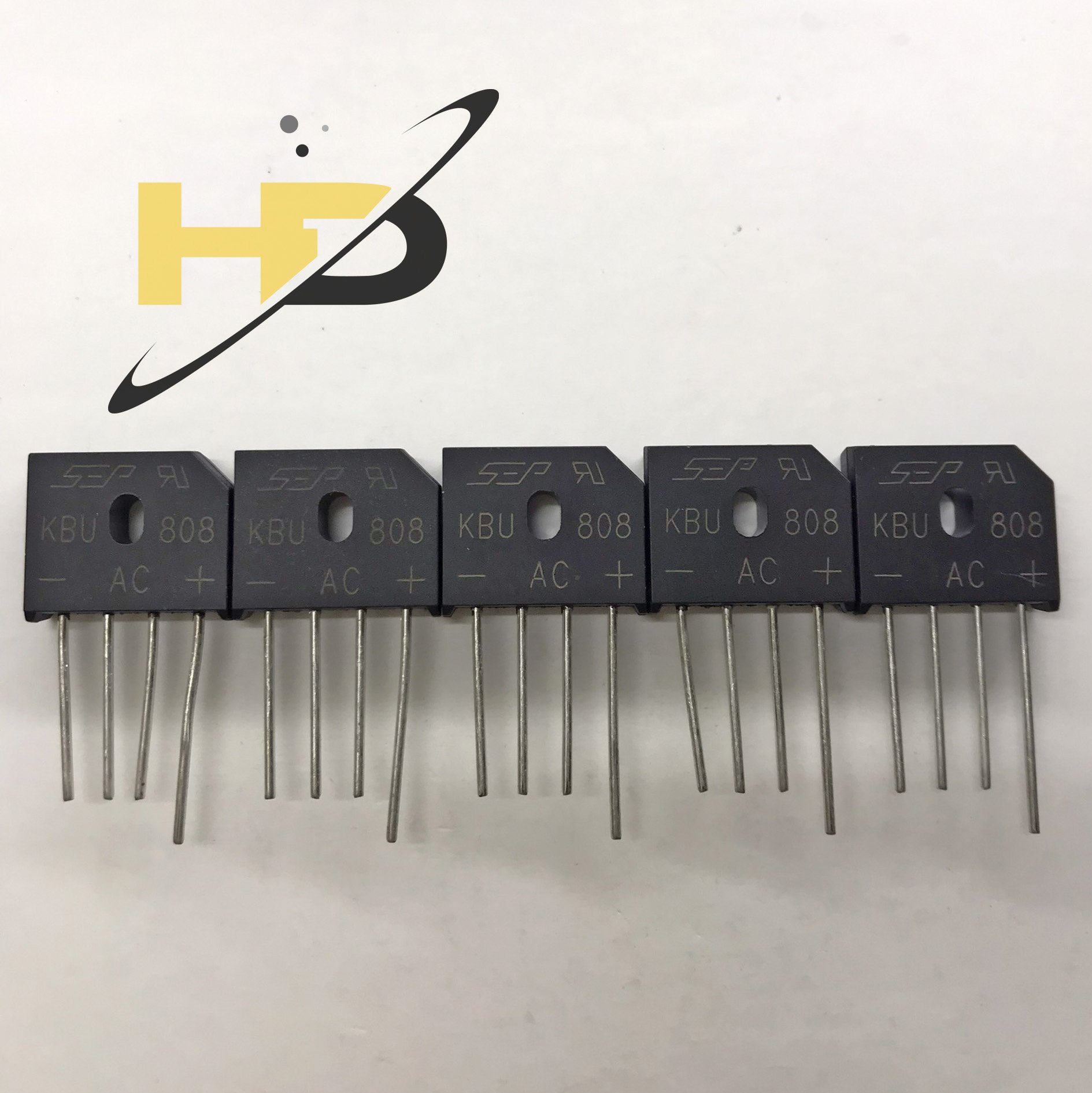 thumbnail image 2 of 50PCS KBU808 Bridge Rectifier - 8A 800V - Smw Brand 2 of 6
