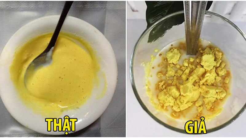 Phân biệt tinh bột nghệ nguyên chất