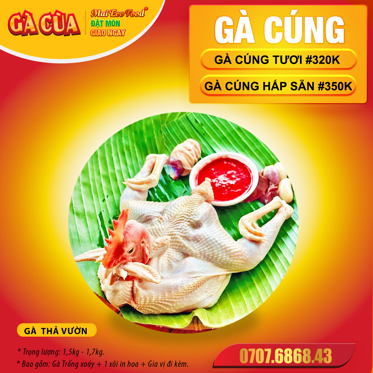 Đặt Gà Cúng Đà Nẵng - Dịch Vụ Uy Tín Giao Tận Nơi