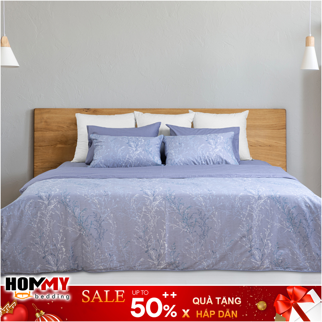 Bộ Chăn Ga Gối Hanvico Living LV38 vải cotton cao cấp