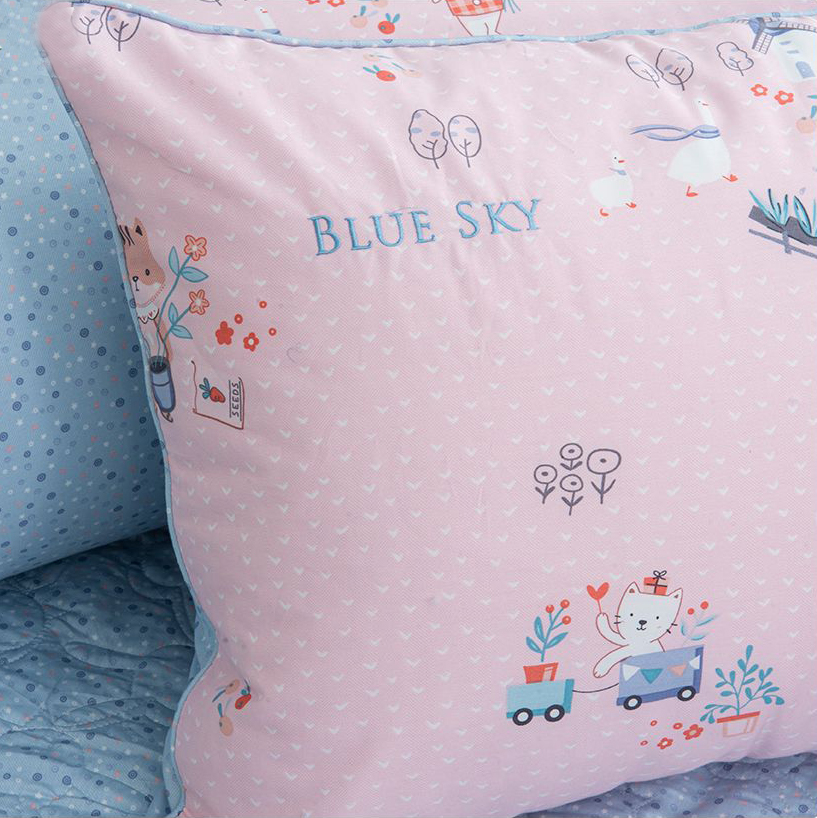 Mẫu Chăn Ga Gối Hanvico Blue Sky DL173 vải cotton cao cấp