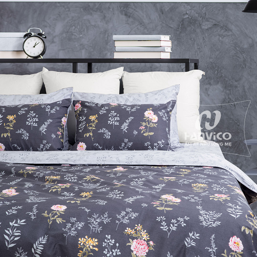 Bộ Chăn Ga Gối Hanvico Living LV20 vải cotton cao cấp