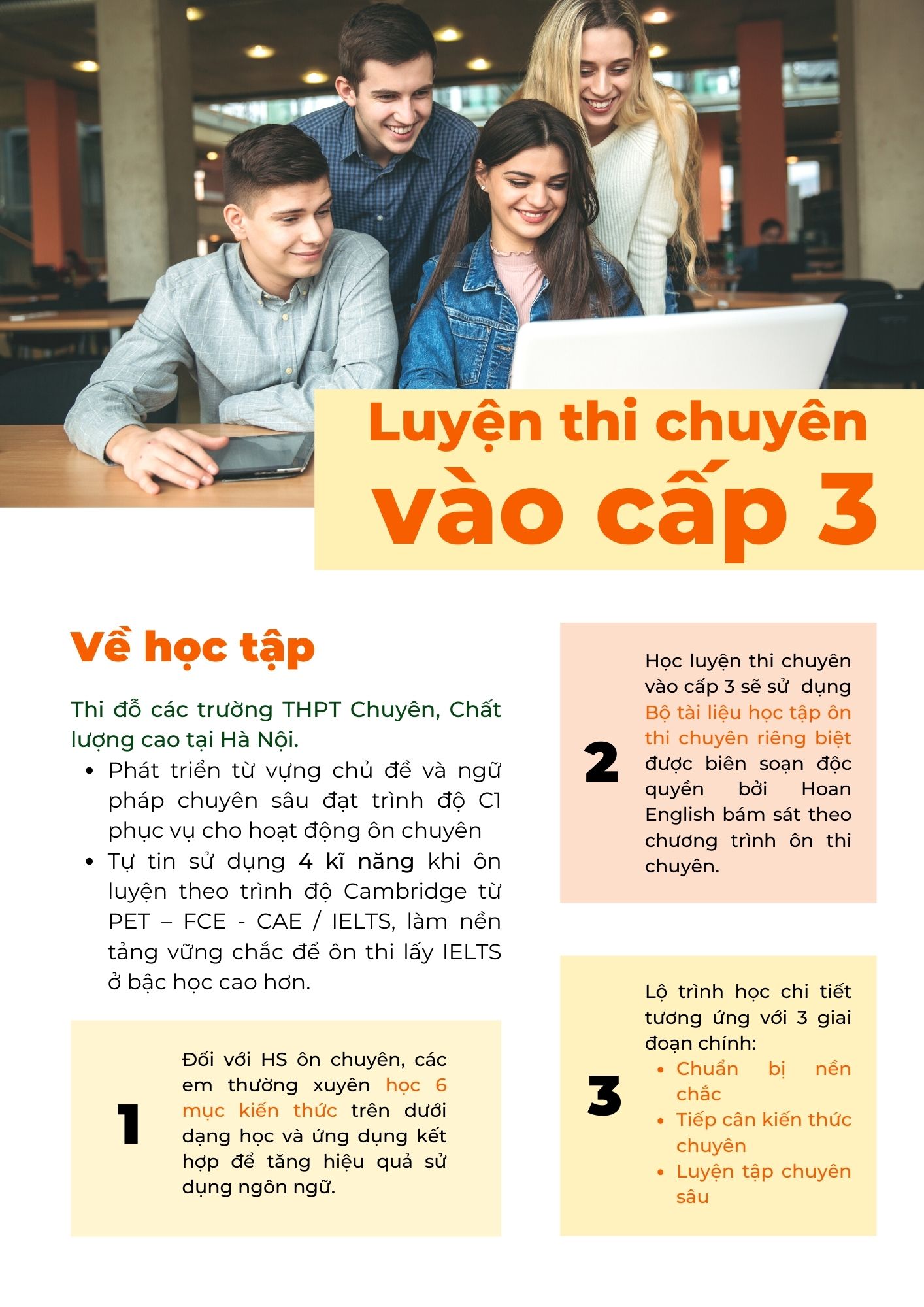 LỘ TRÌNH LUYỆN THI CHUYÊN VÀO CẤP 3 CỦA HOAN ENGLISH