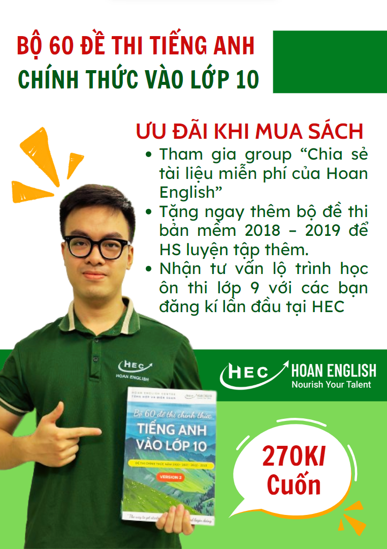 🔥TỰ TIN ĐẠT 9+ TIẾNG ANH VÀO LỚP 10 VỚI SÁCH “BỘ 60 ĐỀ THI TIẾNG ANH CHÍNH THỨC VÀO LỚP 10” - ĐỀ CHÍNH THỨC TỪ NĂM 2020 ĐẾN 2023🔥 🔥TỰ TIN ĐẠT 9+ TIẾNG ANH VÀO LỚP 10 VỚI SÁCH “BỘ 60 ĐỀ THI TIẾNG ANH CHÍNH THỨC VÀO LỚP 10” - ĐỀ CHÍNH THỨC TỪ NĂM 2020 ĐẾN 2023🔥
