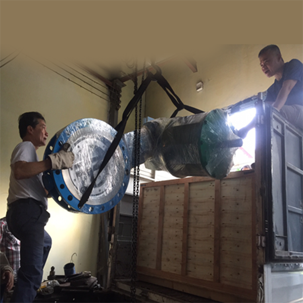 Van DN 600 điều khiển khí nén tại khu vực xử lý nước thải Nhà máy thép