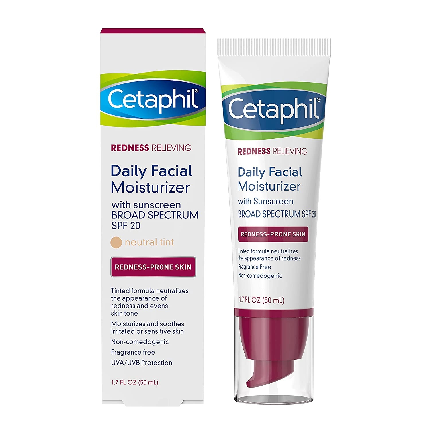 KEM DƯỠNG ẨM BAN NGÀY CHỐNG NẮNG CETAPHIL REDNESS RELIEVING DAILY FACIAL  MOISTURIZER SPF 20 Thích Xài Hàng Mỹ