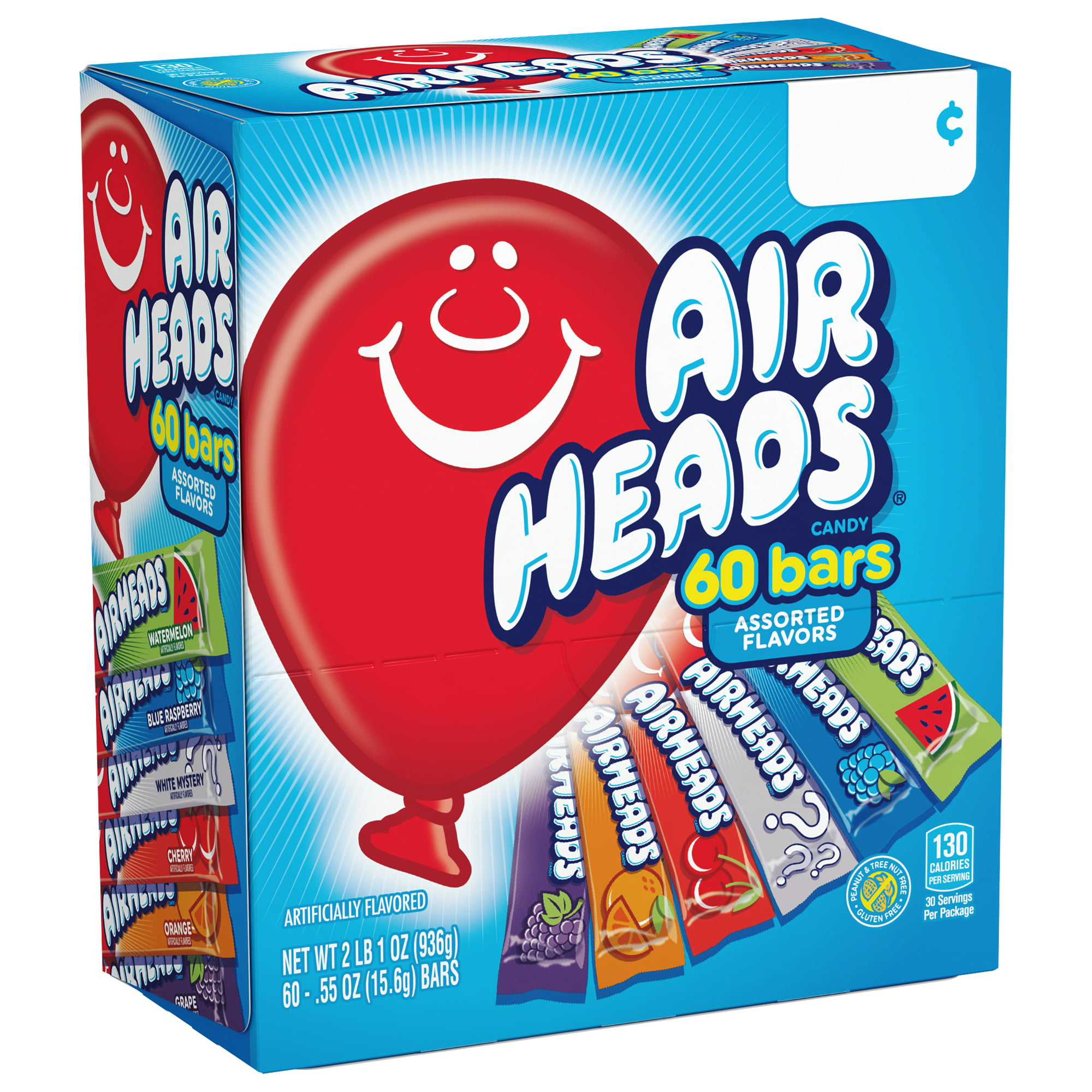 KẸO TRÁI CÂY AIRHEADS GÓI ĐA DẠNG - AIRHEADS CANDY VARIETY GRAVITY FEED BOX, 60 THANH KẸO