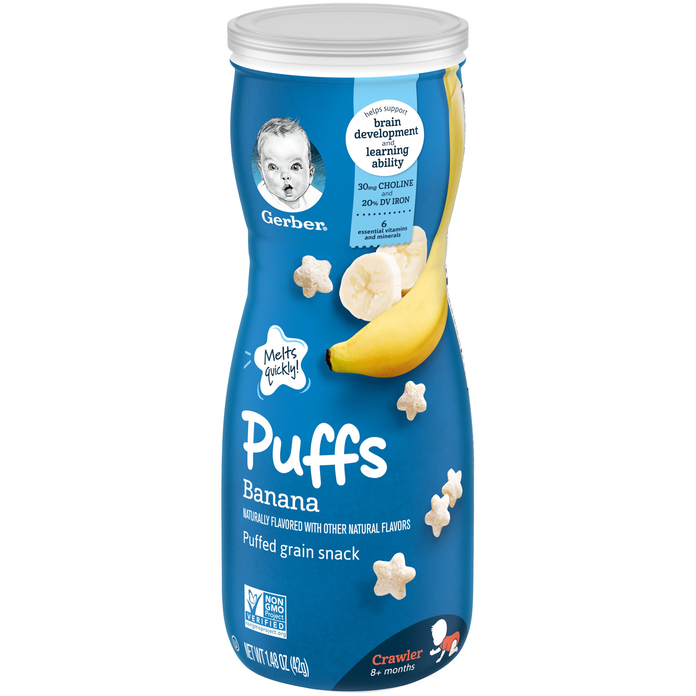 BÁNH ĂN DẶM CHO BÉ TRÊN 8 THÁNG VỊ CHUỐI GERBER STAGE 3, BANANA BABY SNACK