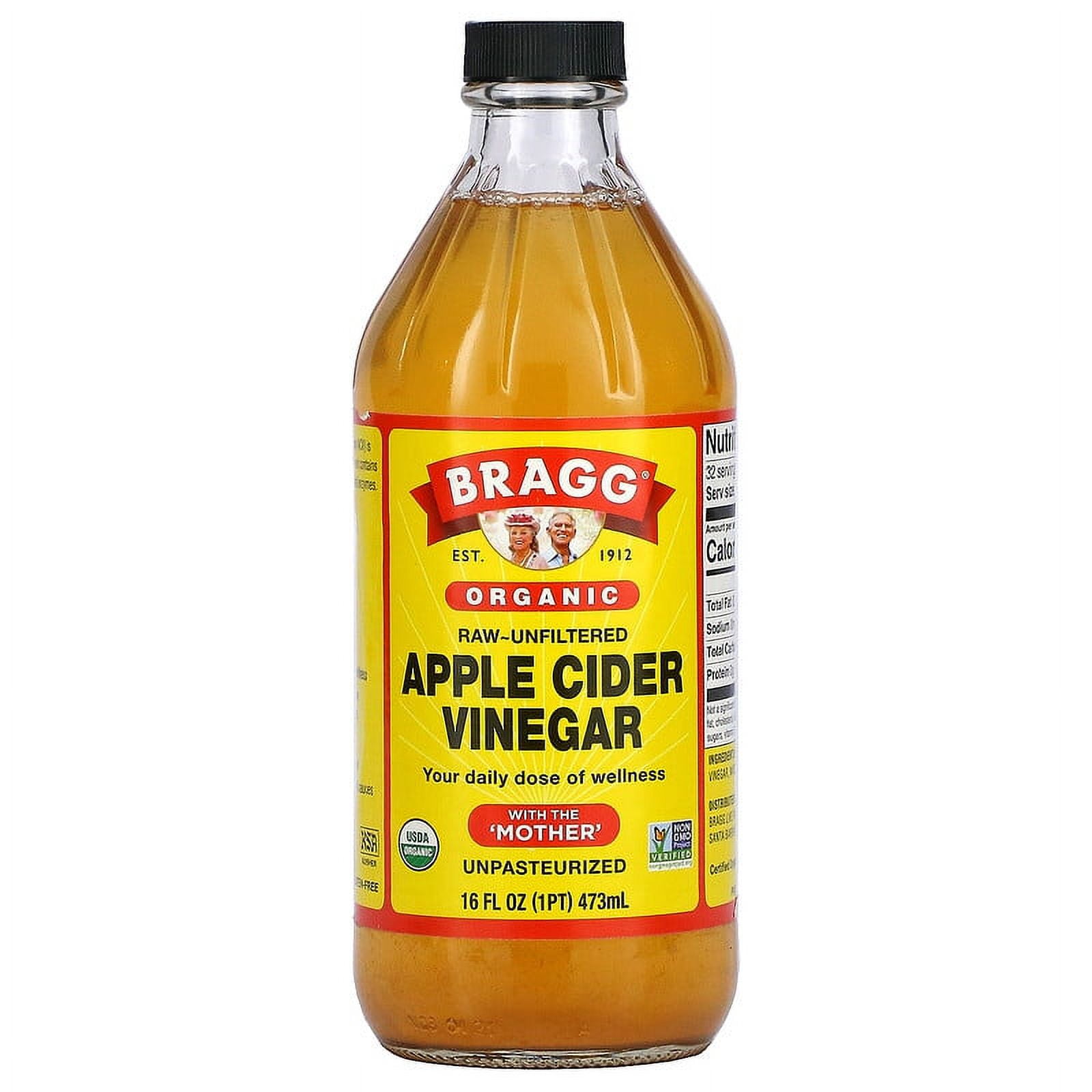 GIẤM TÁO HỮU CƠ NGUYÊN CHẤT - BRAGG ORGANIC APPLE CIDER VINEGAR WITH THE MOTHER, RAW AND UNFILTERED, 16 OZ