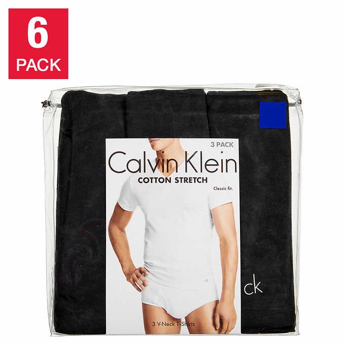 Descubrir 35+ imagen calvin klein men’s v-neck tee 6-pack