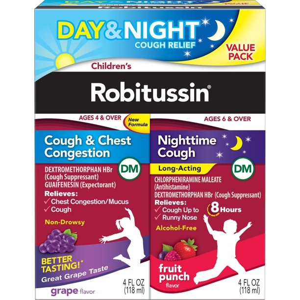 SIRO TRỊ HO, TẮC NGHẼN NGỰC NGÀY & ĐÊM ROBITUSSIN MAXIMUM STRENGTH