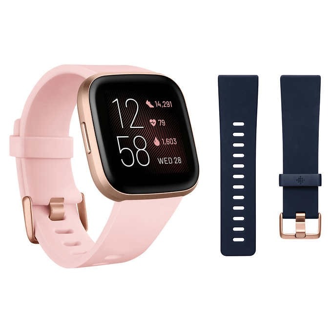 ĐỒNG HỒ THÔNG MINH FITBIT VERSA BUNDLE, COPPER ROSE Thích Xài