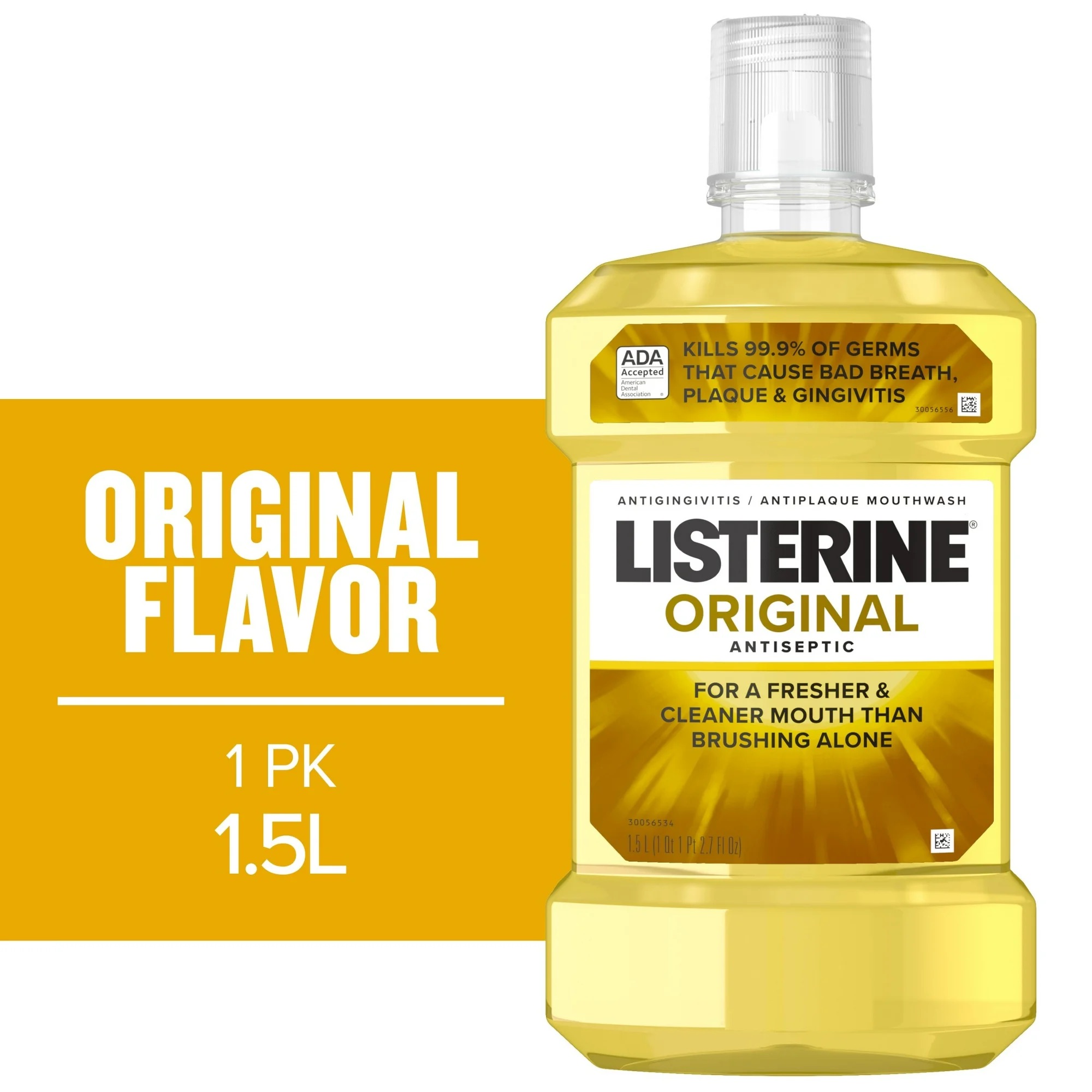 NƯỚC SÚC MIỆNG SÁT TRÙNG - LISTERINE ORIGINAL ANTISEPTIC MOUTHWASH FOR BAD BREATH & PLAQUE ORAL CARE, 1.5 L