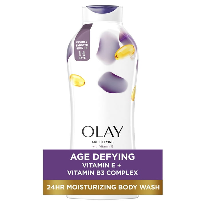 SỮA TẮM DƯỠNG ẨM & CHỐNG LÃO HÓA DÀNH CHO NỮ - OLAY AGE DEFYING WOMEN'S BODY WASH WITH VITAMIN E, FOR ALL SKIN TYPES, 22 OZ