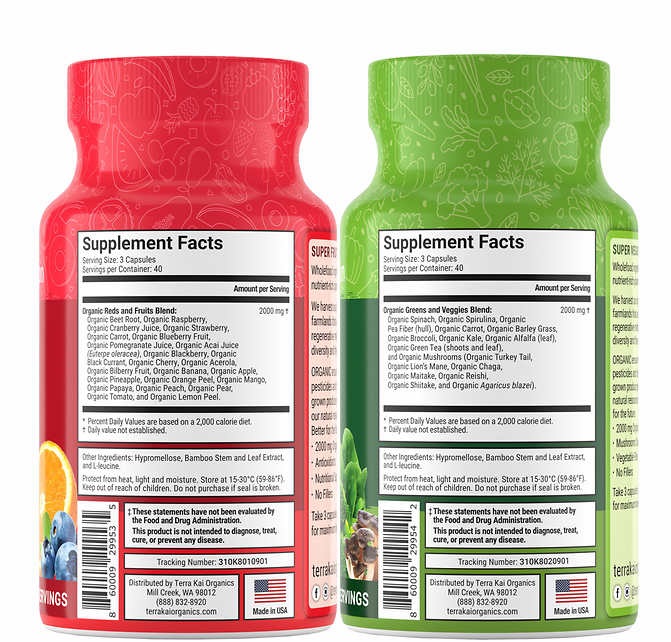 Terra Kai Usda Organic Juce Super Fruit & Veggie Powder BỘT TRÁI CÂY, RAU CỦ HỮU CƠ TERRA KAI USDA ORGANIC JUCE SUPER FRUIT