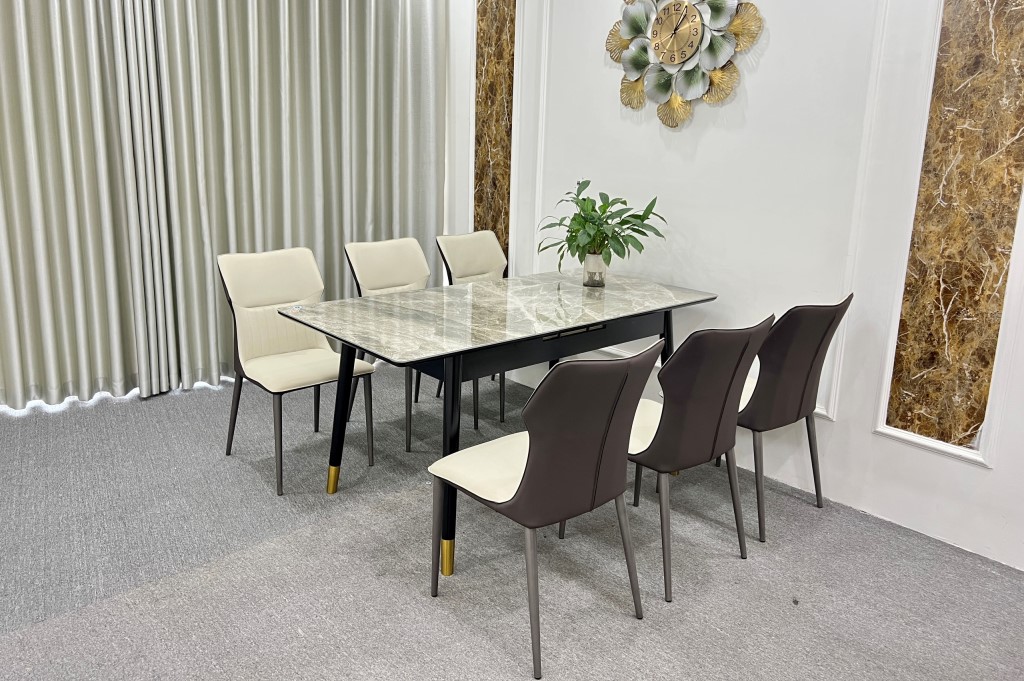 Bàn Ăn Mở Rộng Mặt Đá 897S