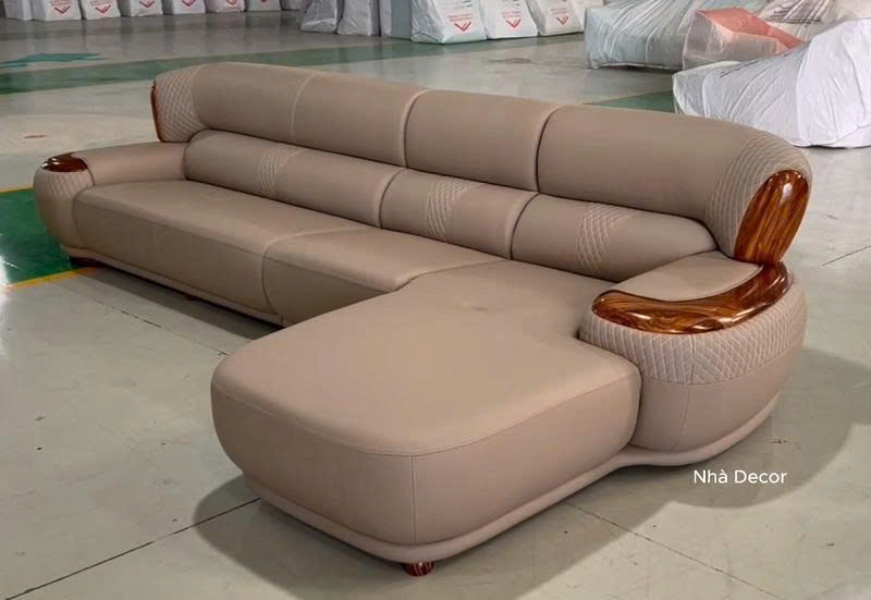Sofa Gỗ Mun Bọc Da Nhập Khẩu