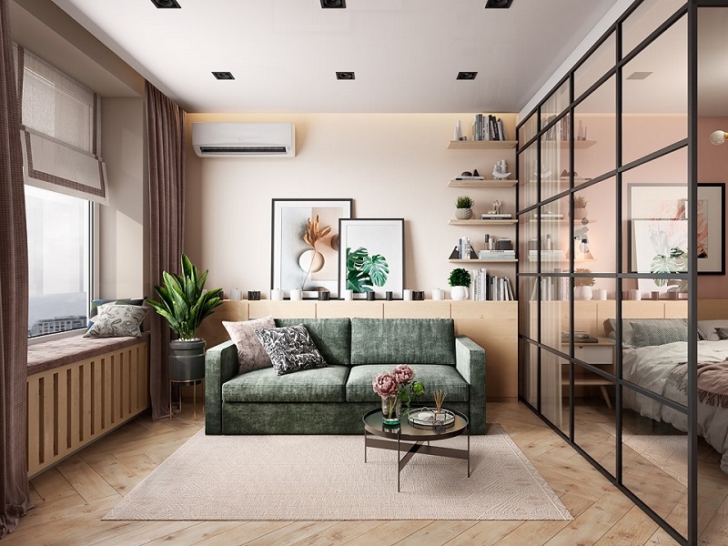 Phối Cảnh 3D Nội Thất Căn Hộ 40m2 Đẹp Ấn Tượng