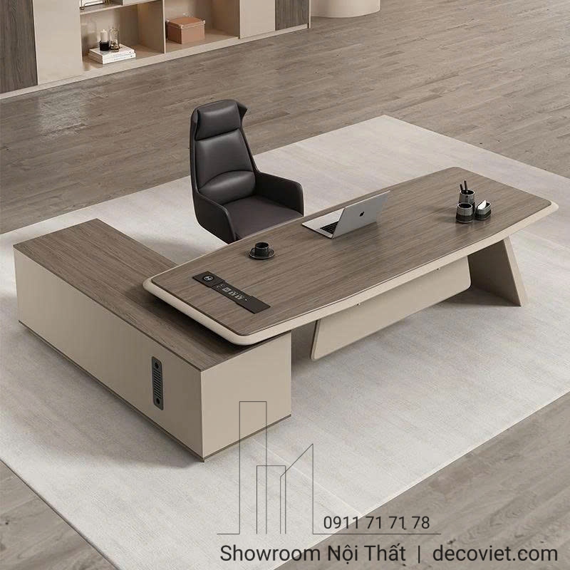 bàn giám đốc chữ L thiết kế tiện nghi