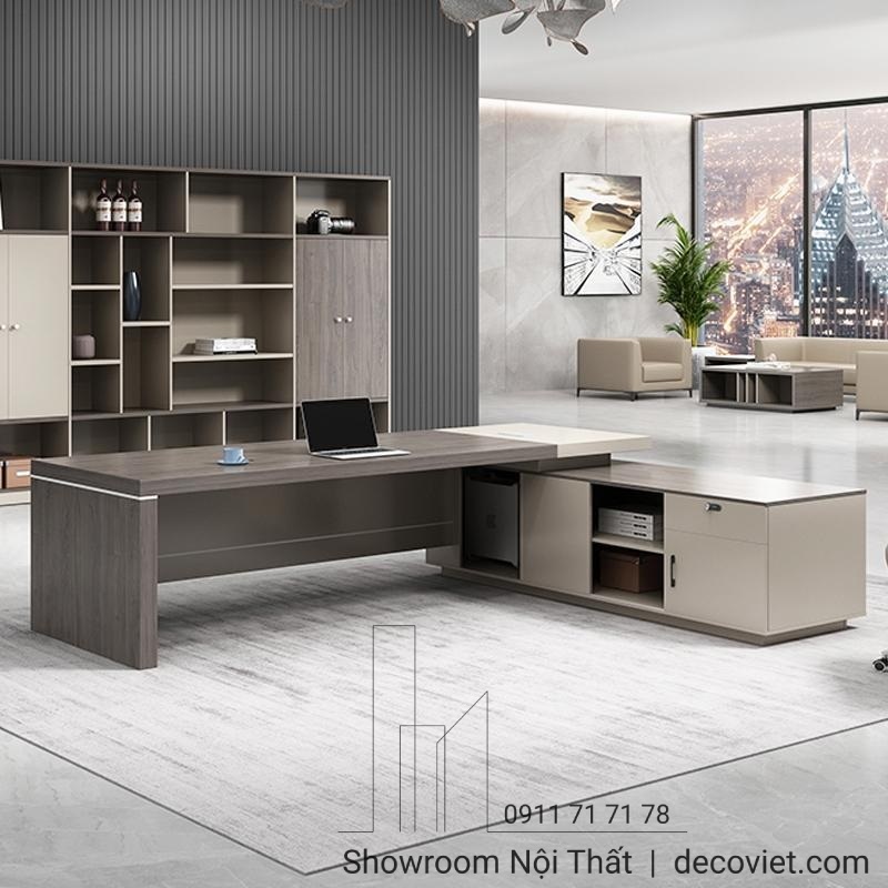 bàn làm việc chữ L kết hợp tủ hồ sơ tiện nghi