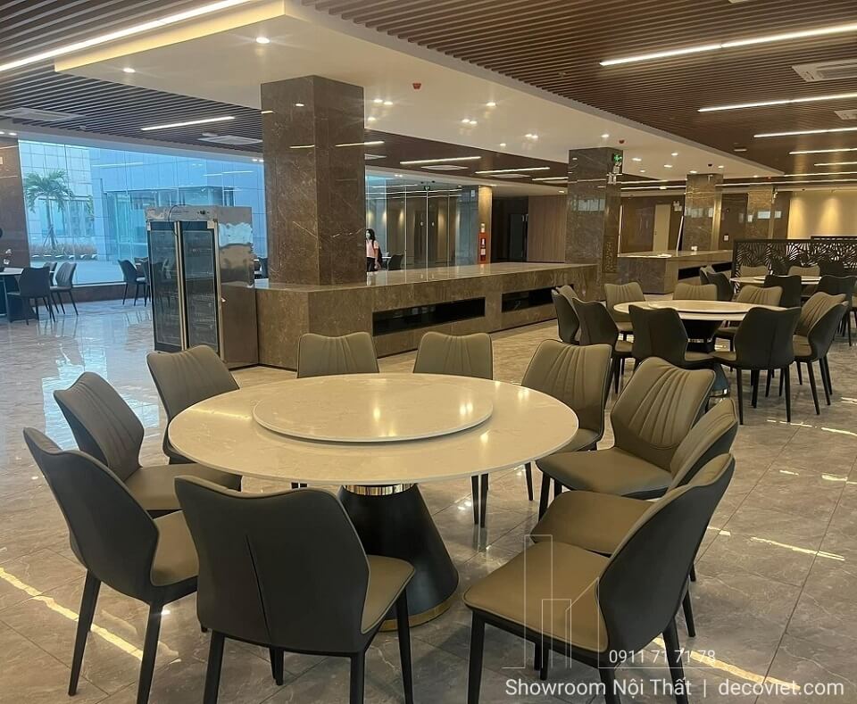 Bàn ăn tròn 1,5m 10 ghế