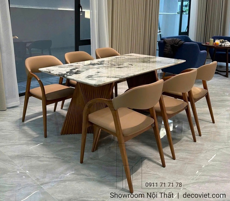 bàn ăn gỗ 6 ghế tự nhiên ấm cúng